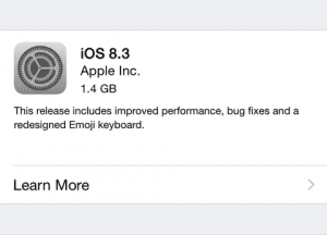 iOS 8.3 update