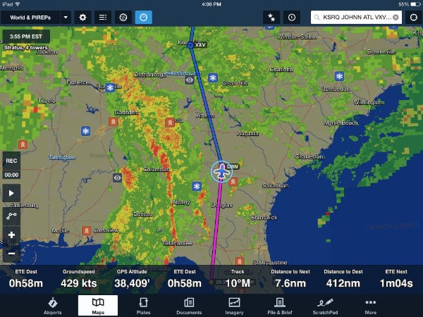 What does ADS-B weather look like? : iPad Pilot News