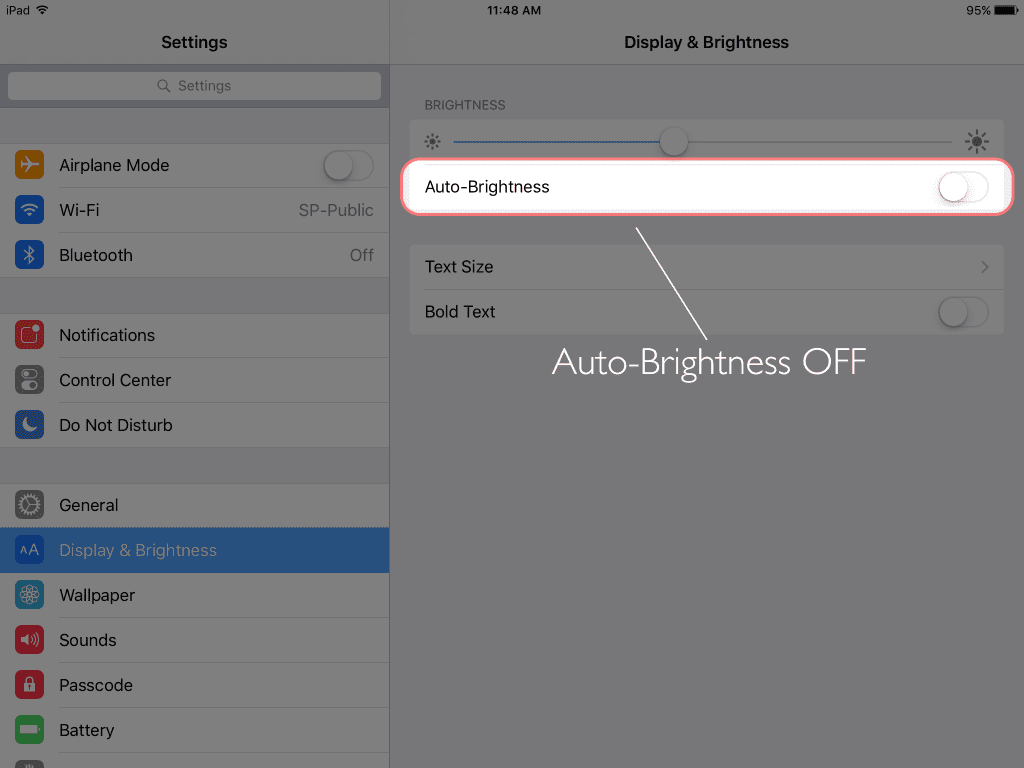 screen auto-brightness