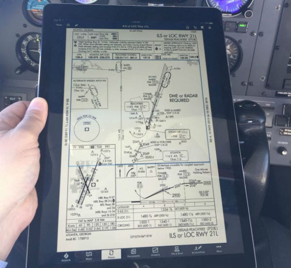 iPad Pro in cockpit