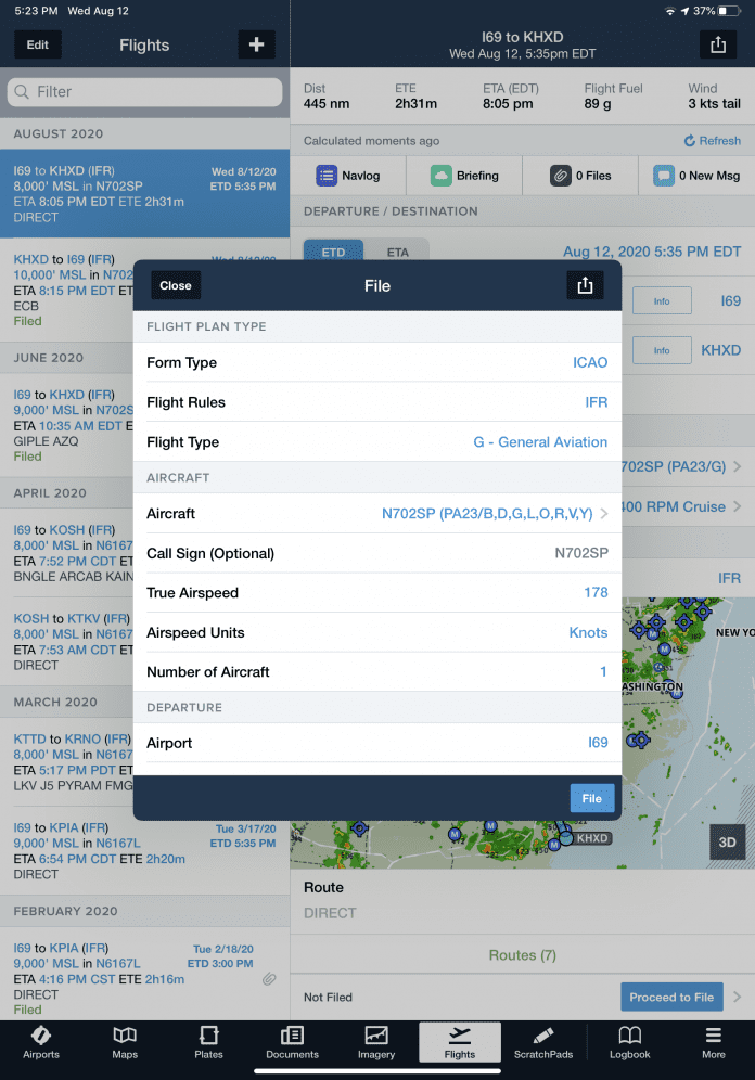 How to set up aircraft equipment codes in aviation apps to file VFR/IFR ...