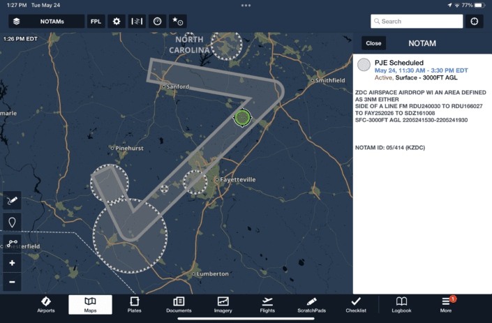 How to find NOTAMs in ForeFlight and Garmin Pilot