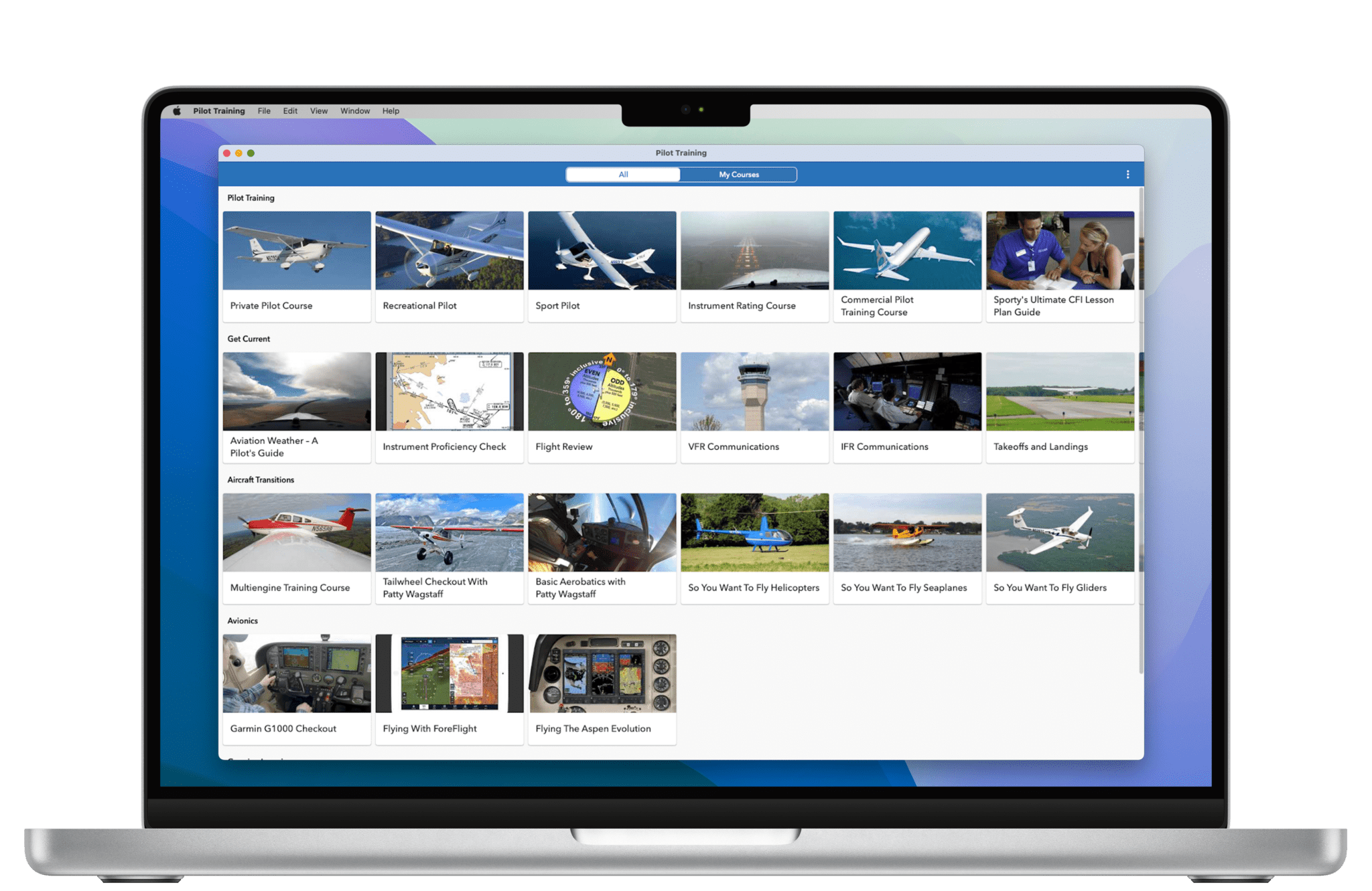 Pilot training app